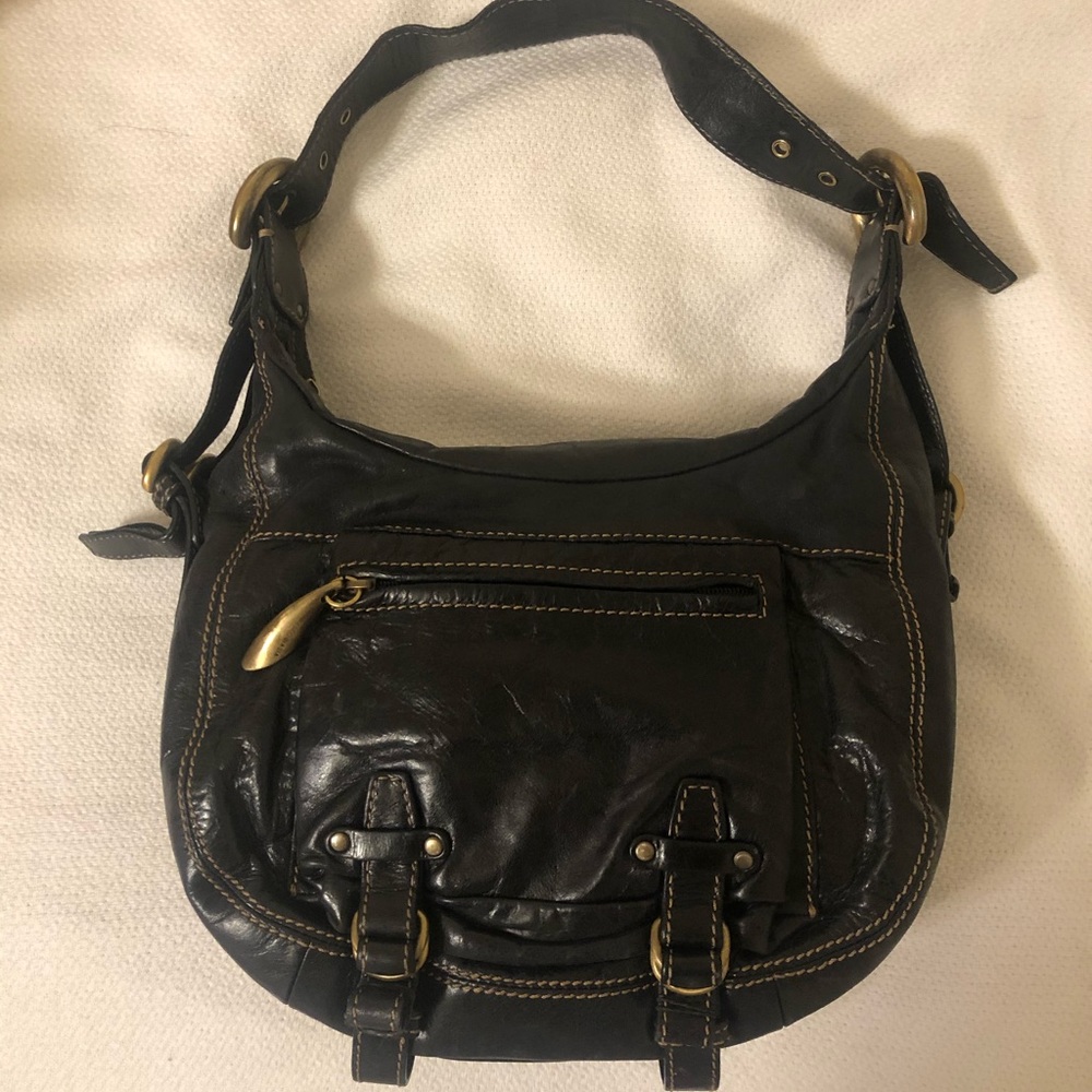 Black Francesco Biasia leather purse